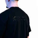 heavyweight tshirt schwarz laey mit model und design